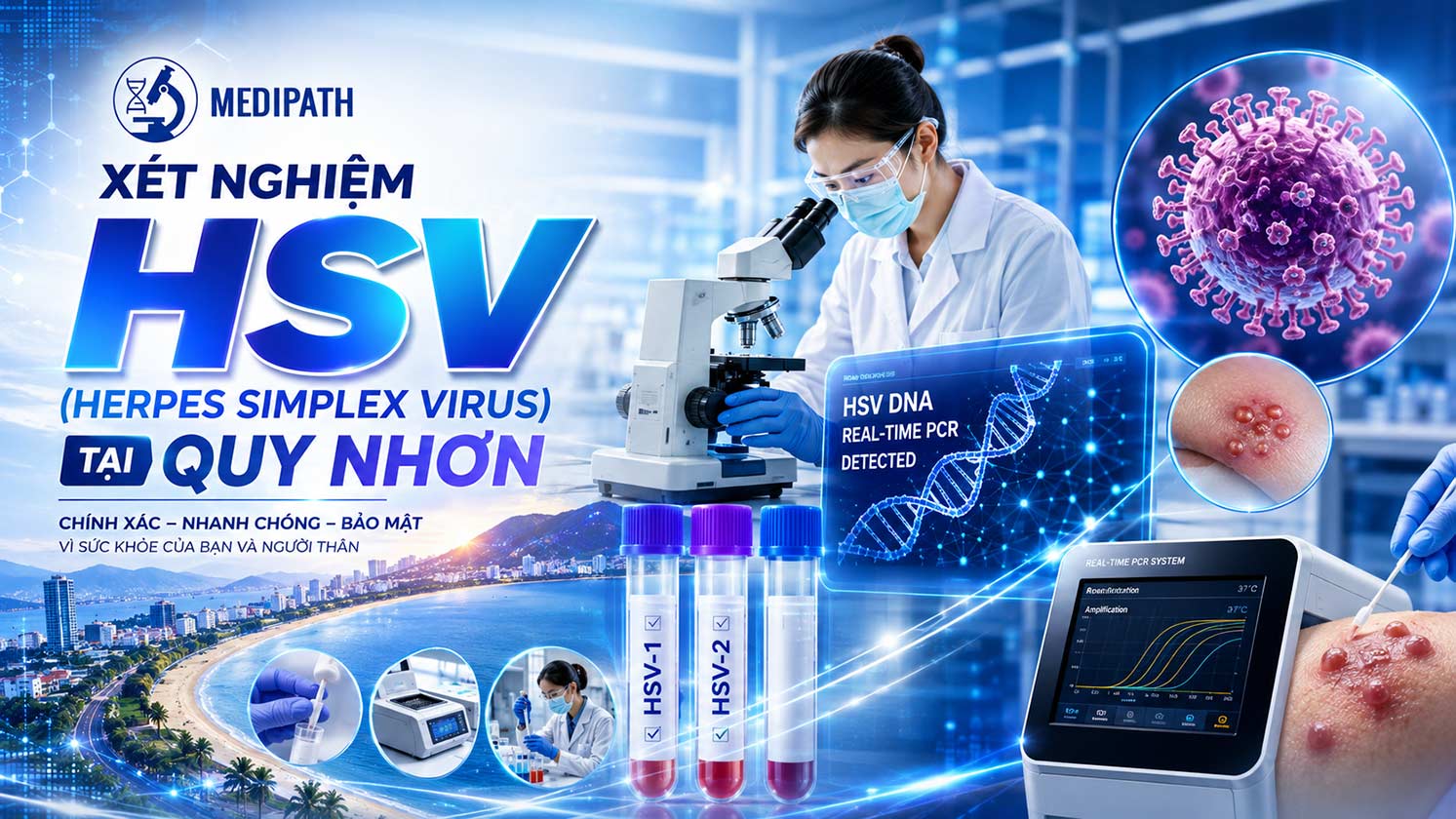 Xet nghiem HSV (Herpes Simplex Virus) tai Quy Nhon Medipath